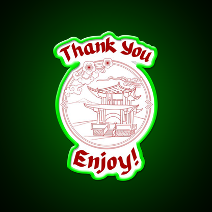 Thank You Enjoy Led Neon Sign Chinese Food Rgb Color