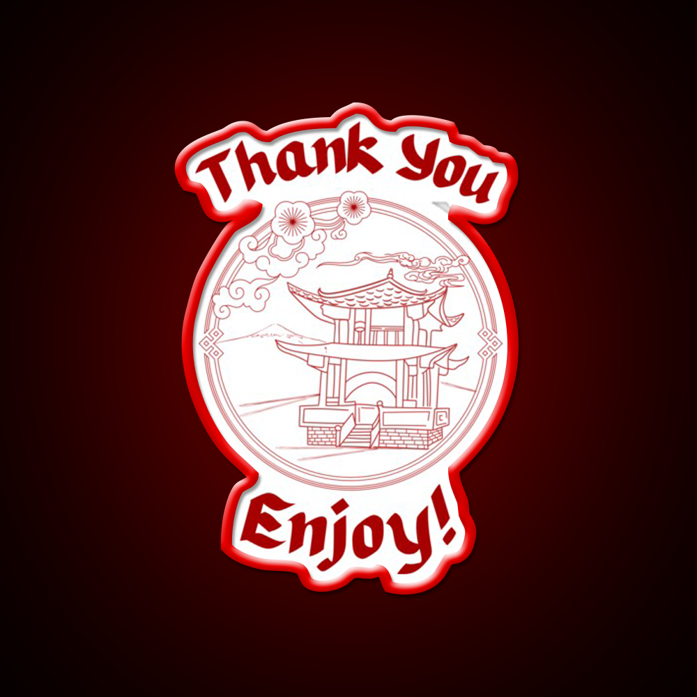 Thank You Enjoy Led Neon Sign Chinese Food Rgb Color