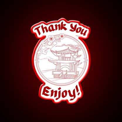 Thank You Enjoy Led Neon Sign Chinese Food Rgb Color