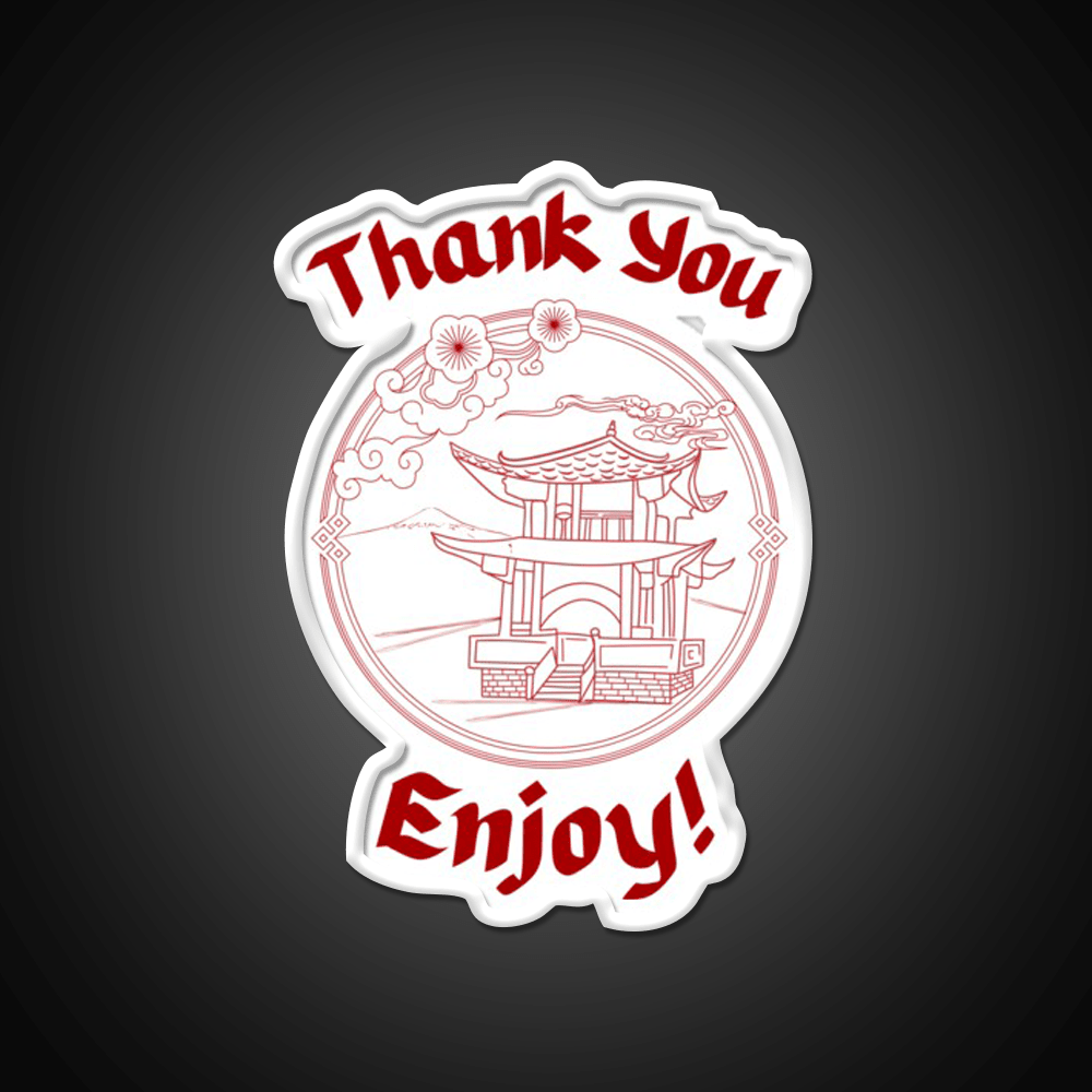 Thank You Enjoy Led Neon Sign Chinese Food Rgb Color - Shineneon