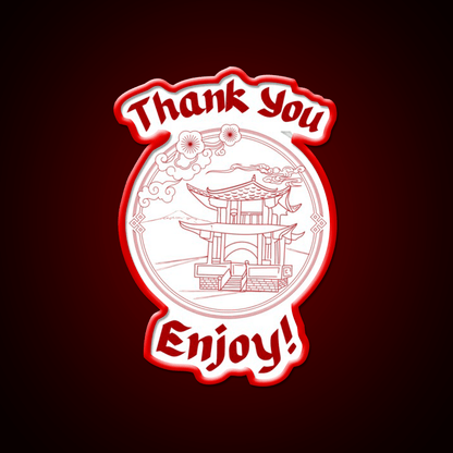 Thank You Enjoy Led Neon Sign Chinese Food Rgb Color - Shineneon