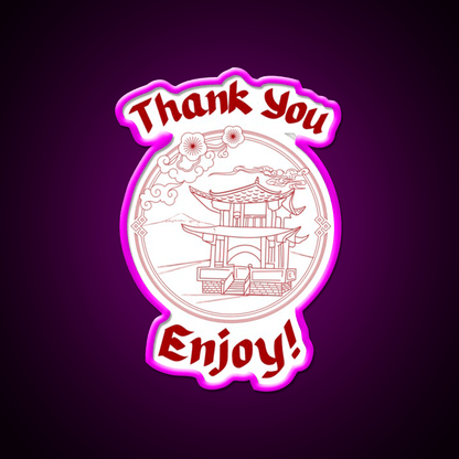 Thank You Enjoy Led Neon Sign Chinese Food Rgb Color - Shineneon