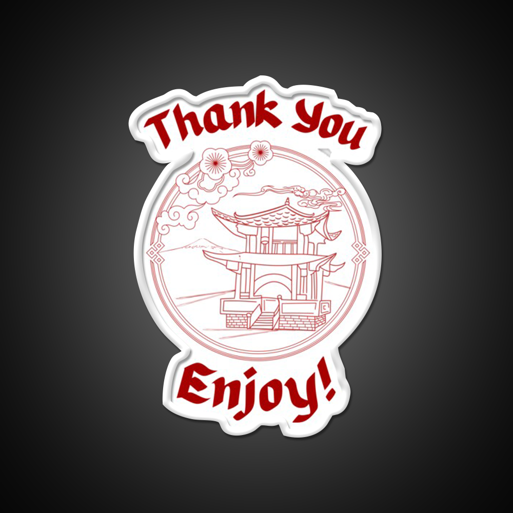 Thank You Enjoy Led Neon Sign Chinese Food Rgb Color