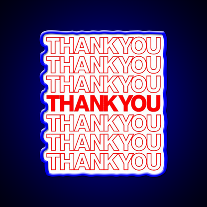 Thank You Led Neon Sign Chinese Food Rgb Color