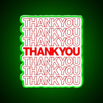 Thank You Led Neon Sign Chinese Food Rgb Color