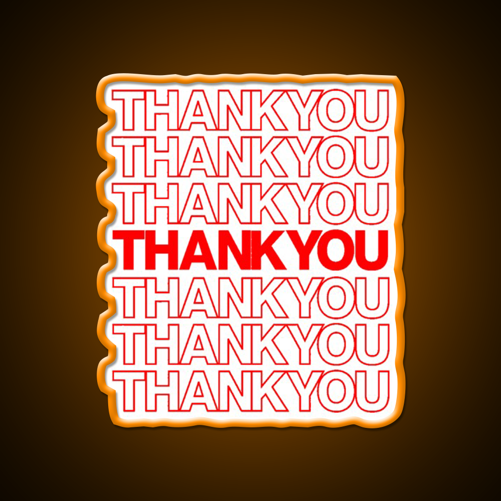 Thank You Led Neon Sign Chinese Food Rgb Color