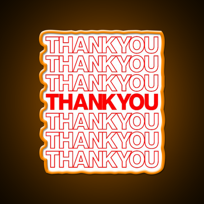 Thank You Led Neon Sign Chinese Food Rgb Color