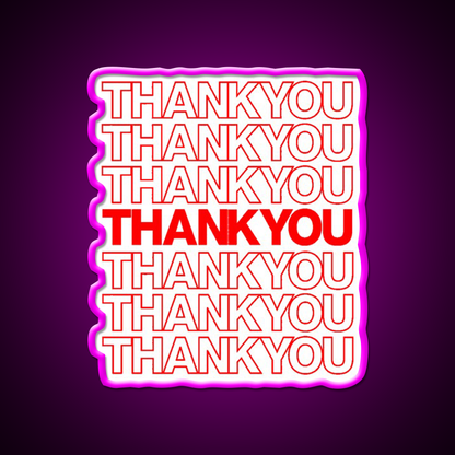 Thank You Led Neon Sign Chinese Food Rgb Color