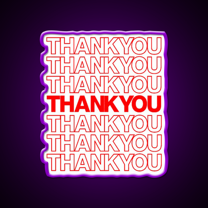 Thank You Led Neon Sign Chinese Food Rgb Color