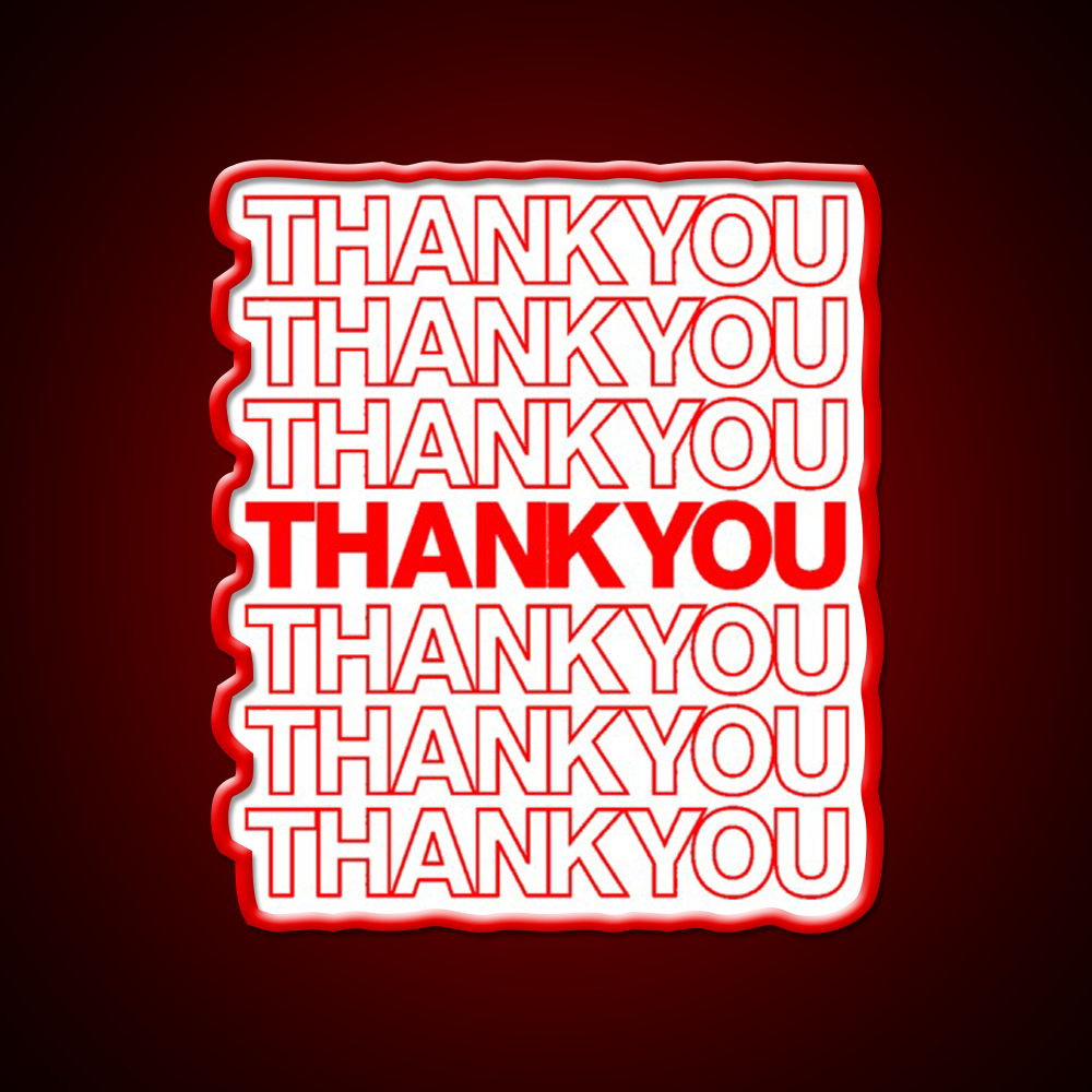 Thank You Led Neon Sign Chinese Food Rgb Color