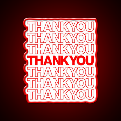 Thank You Led Neon Sign Chinese Food Rgb Color