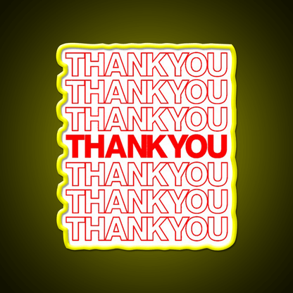 Thank You Led Neon Sign Chinese Food Rgb Color - Shineneon