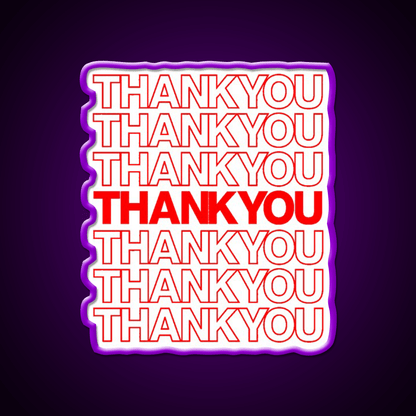 Thank You Led Neon Sign Chinese Food Rgb Color - Shineneon