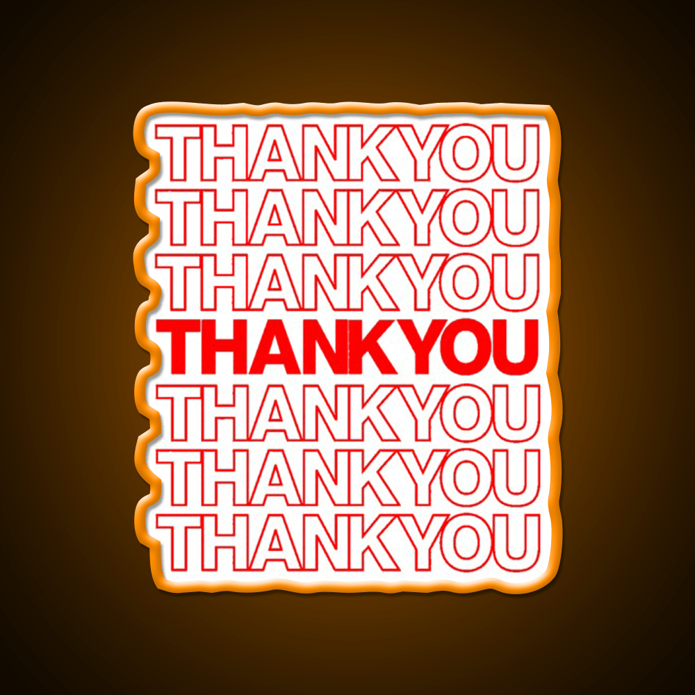 Thank You Led Neon Sign Chinese Food Rgb Color - Shineneon