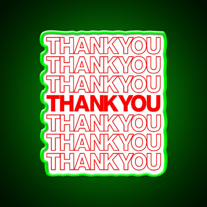 Thank You Led Neon Sign Chinese Food Rgb Color - Shineneon