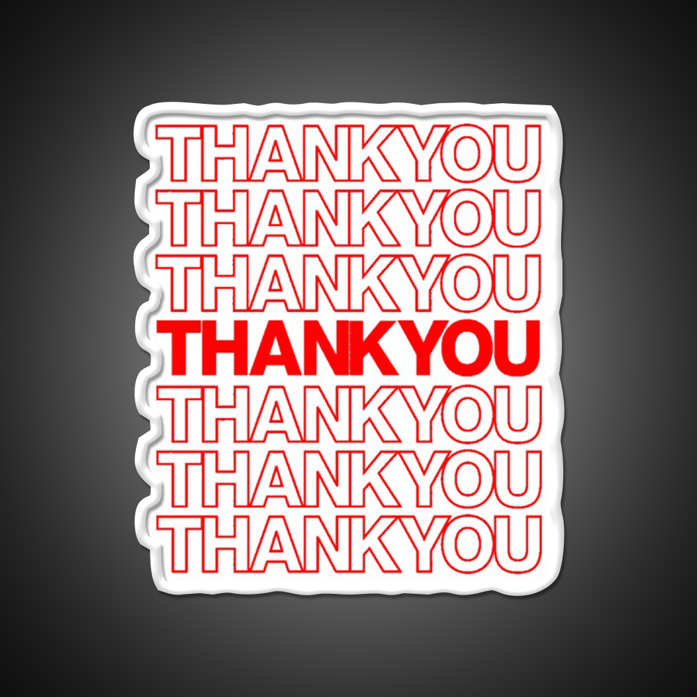 Thank You Led Neon Sign Chinese Food Rgb Color