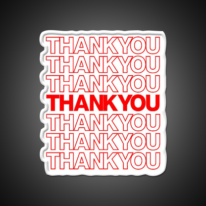 Thank You Led Neon Sign Chinese Food Rgb Color