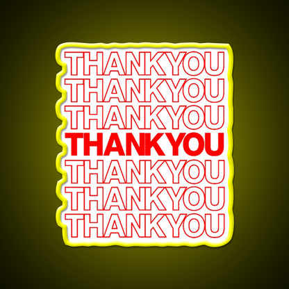 Thank You Led Neon Sign Chinese Food Rgb Color