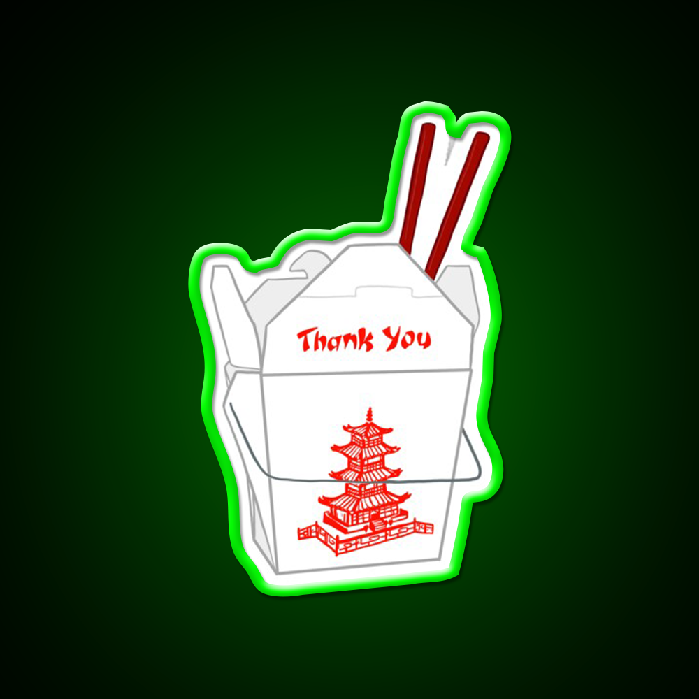 Thank You Take Out Led Neon Sign Chinese Food Rgb Color