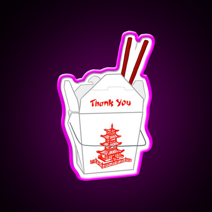 Thank You Take Out Led Neon Sign Chinese Food Rgb Color