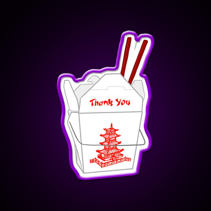 Thank You Take Out Led Neon Sign Chinese Food Rgb Color - Shineneon