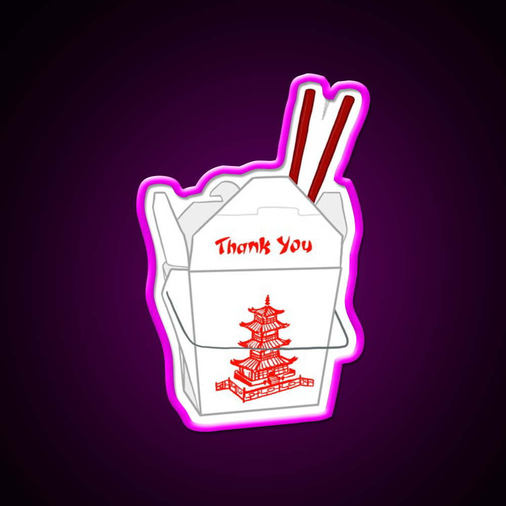Thank You Take Out Led Neon Sign Chinese Food Rgb Color - Shineneon