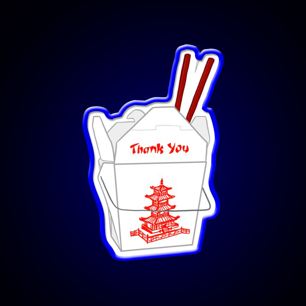 Thank You Take Out Led Neon Sign Chinese Food Rgb Color - Shineneon
