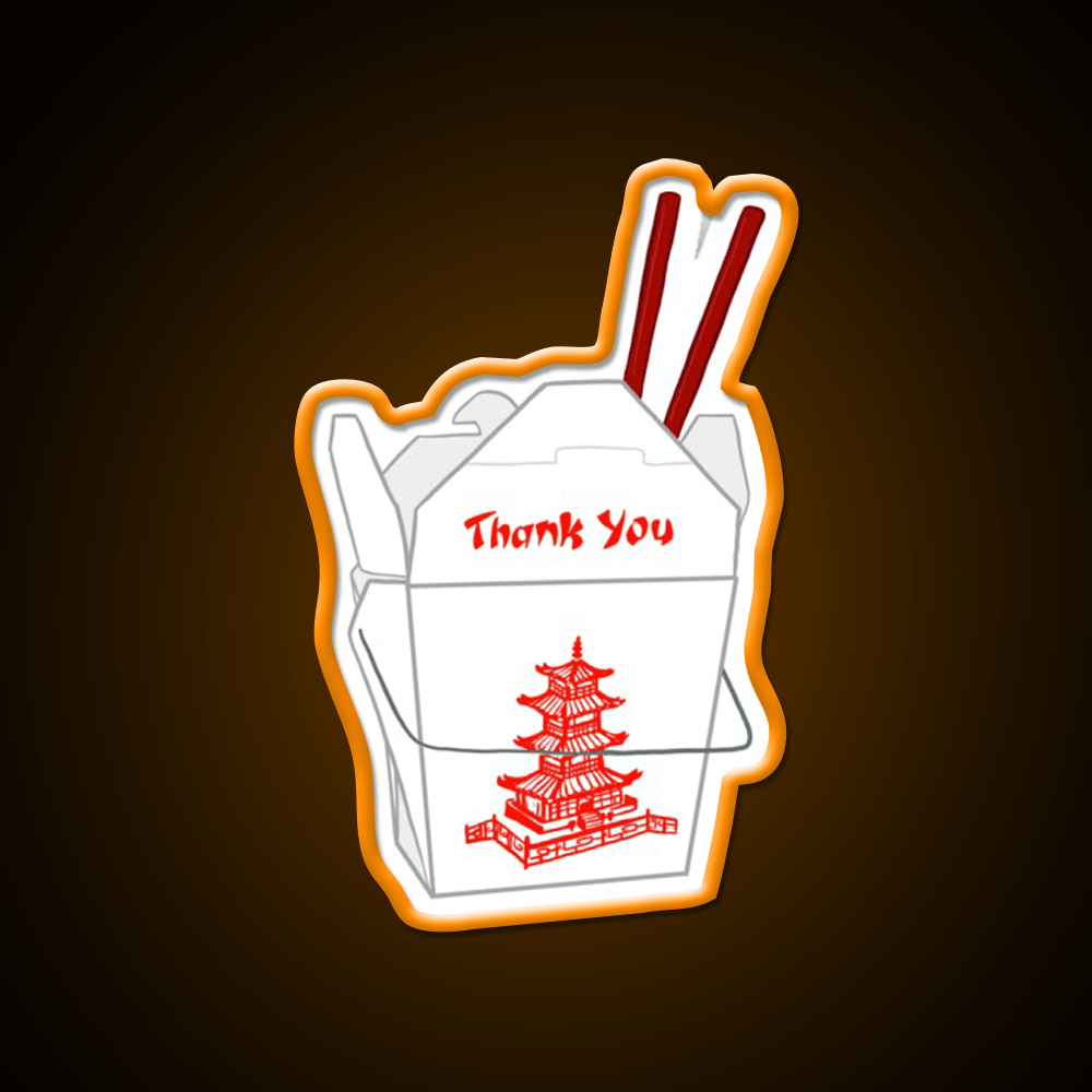 Thank You Take Out Led Neon Sign Chinese Food Rgb Color - Shineneon