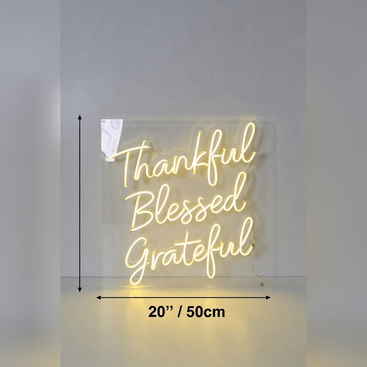 Thankful Blessed Grateful LED Neon Sign - Shineneon