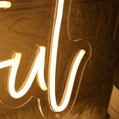 Thankful Yellow Led Neon Sign - Shineneon