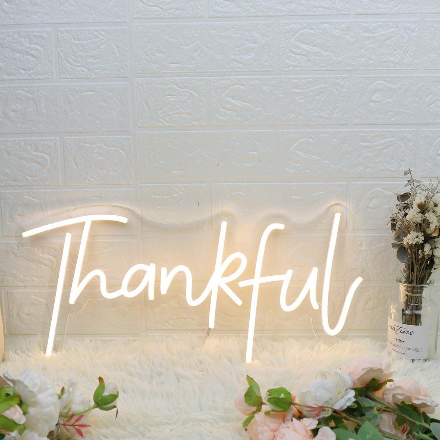 Thankful Yellow Led Neon Sign - Shineneon