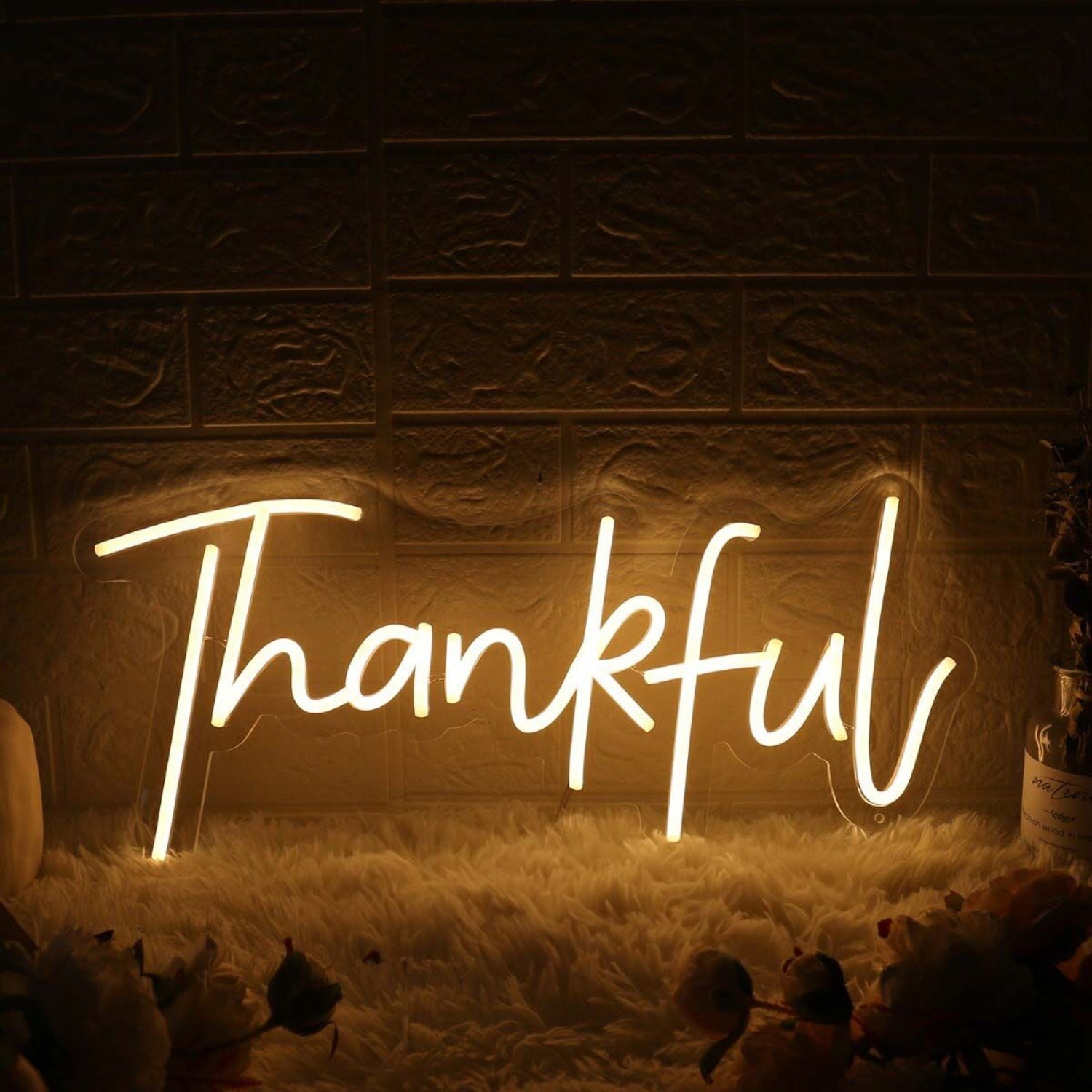 Thankful Yellow Led Neon Sign - Shineneon