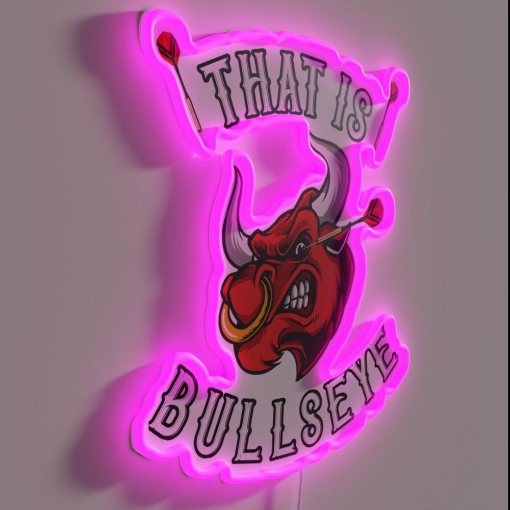 That Is Bullseye Dartfan Dart Eye Rgb Led Neon Sign - Shineneon