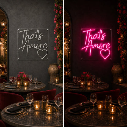 That S Amore LED Neon Sign Garage Man Cave Neon Sign day and night comparison