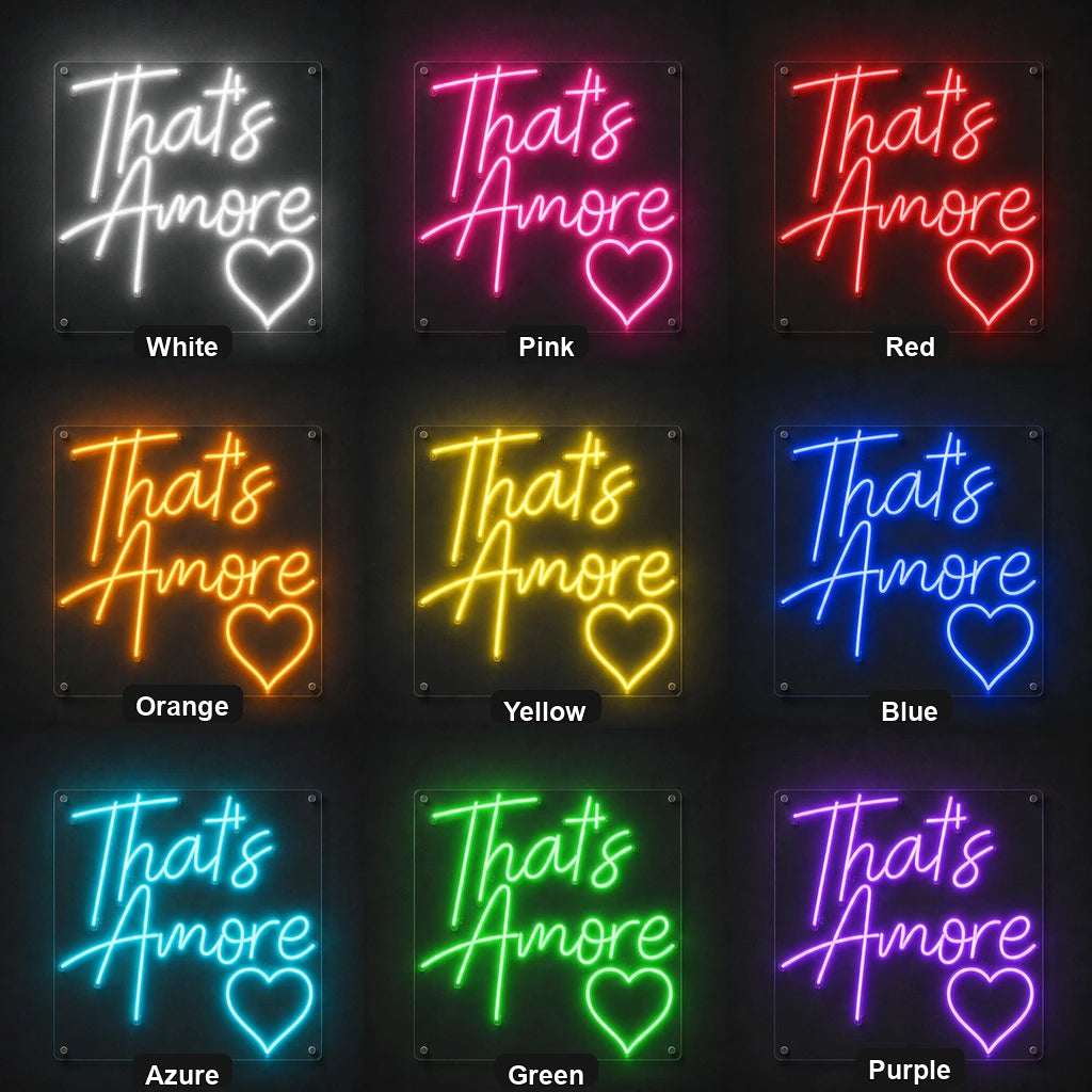 That S Amore LED Neon Sign Man Cave Neon Sign color grid
