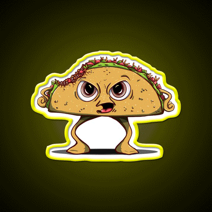 Thats One Angry Taco Led Neon Sign Mexican Food Sign Rgb Color - Custom LED neon sign front view