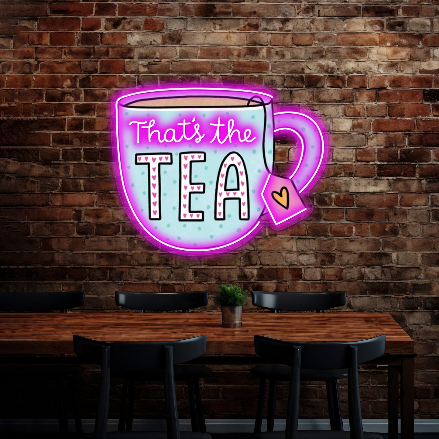 Thats The Tea Blue Led Neon Sign Wall Decor