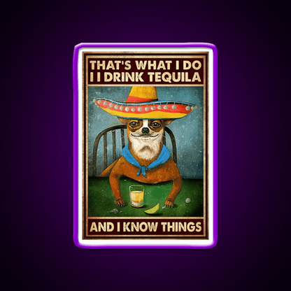 Thats What I Do Drink Tequila And I Know Things Tequila Led Neon Sign Rgb Color - Shineneon