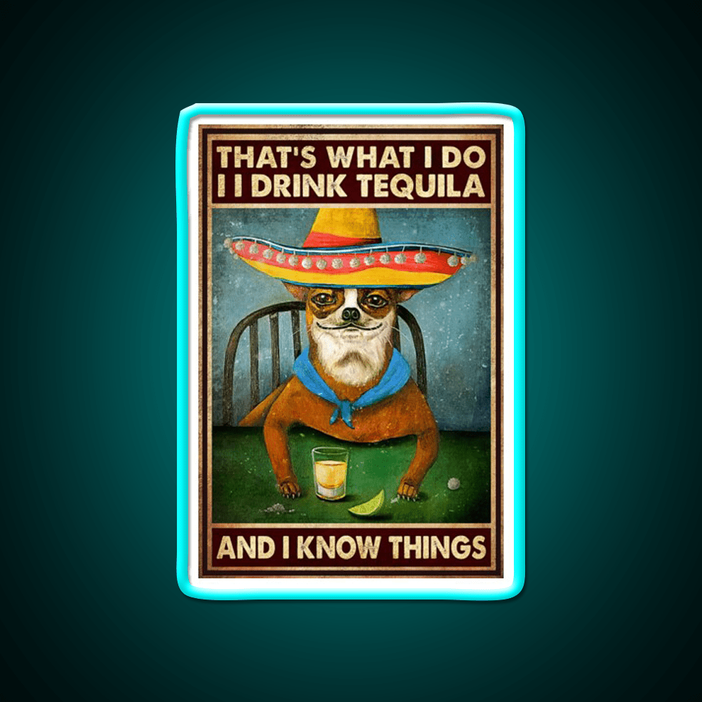Thats What I Do Drink Tequila And I Know Things Tequila Led Neon Sign Rgb Color - Shineneon