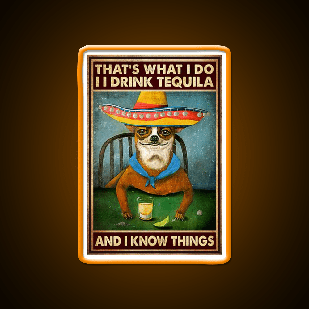 Thats What I Do Drink Tequila And I Know Things Tequila Led Neon Sign Rgb Color - Shineneon