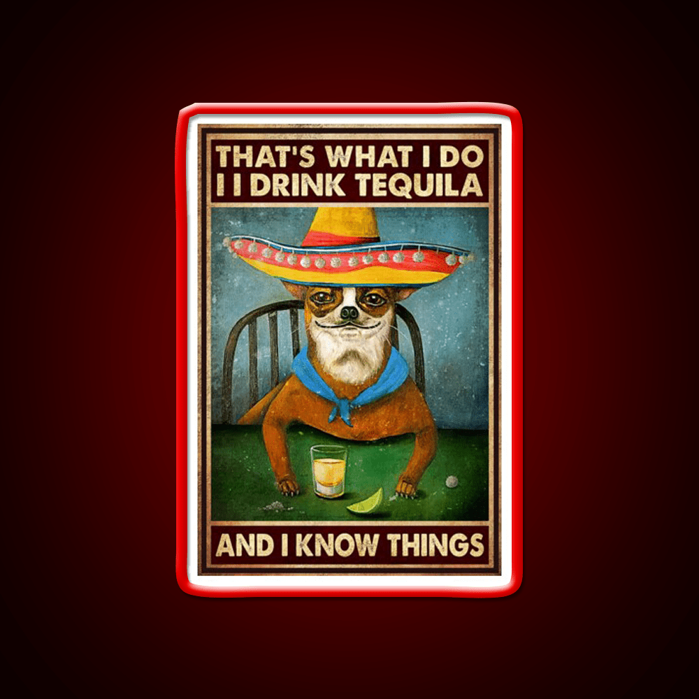 Thats What I Do Drink Tequila And I Know Things Tequila Led Neon Sign Rgb Color - Shineneon