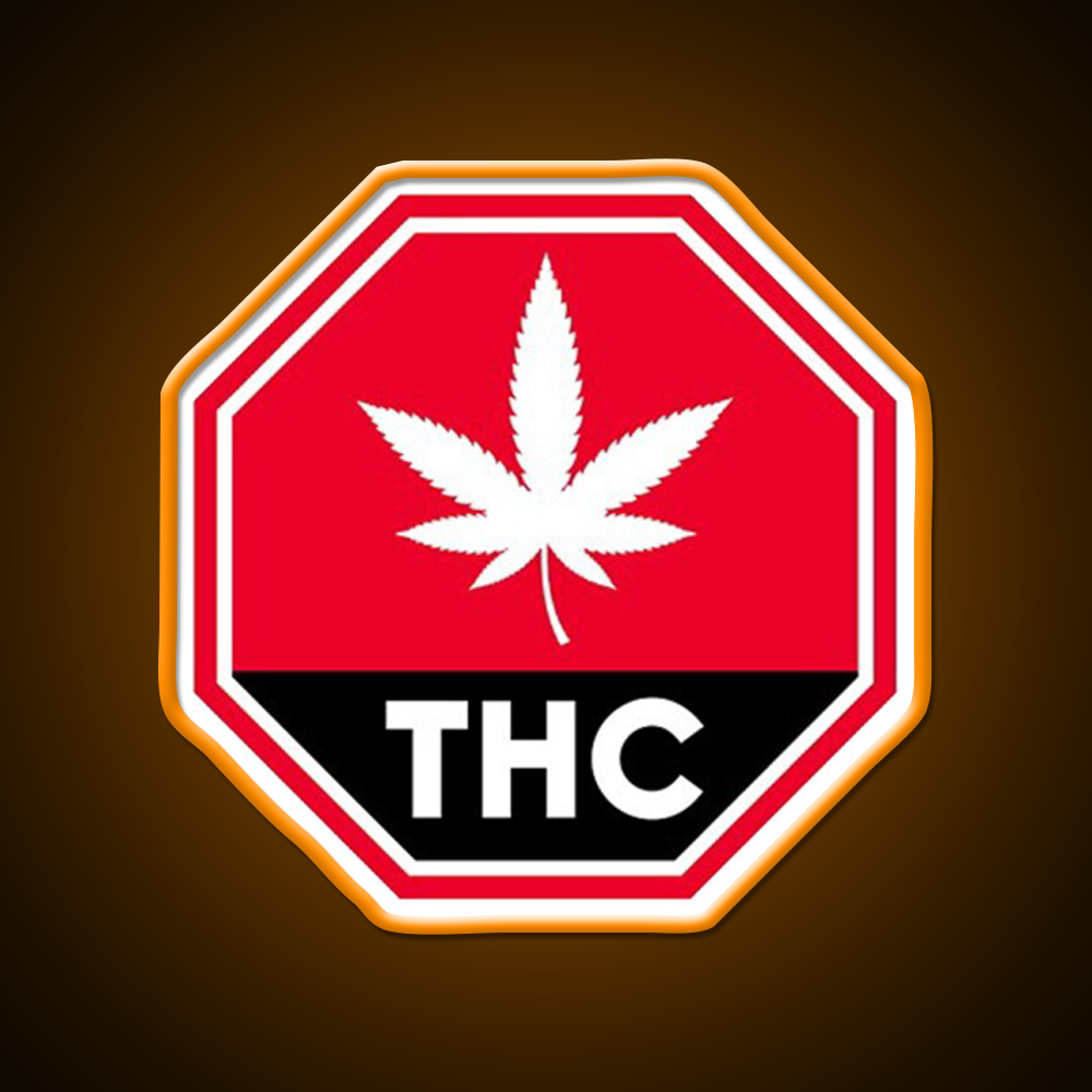 Thc Canada Warning Hemp Inspired Green Leaf Led Neon Sign Rgb Color - LED neon sign view 6