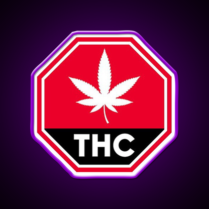 Thc Canada Warning Hemp Inspired Green Leaf Led Neon Sign Rgb Color - LED neon sign view 9