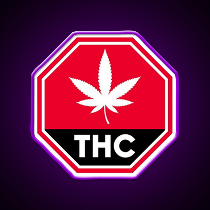 Thc Canada Warning Hemp Inspired Green Leaf Led Neon Sign Rgb Color - Shineneon