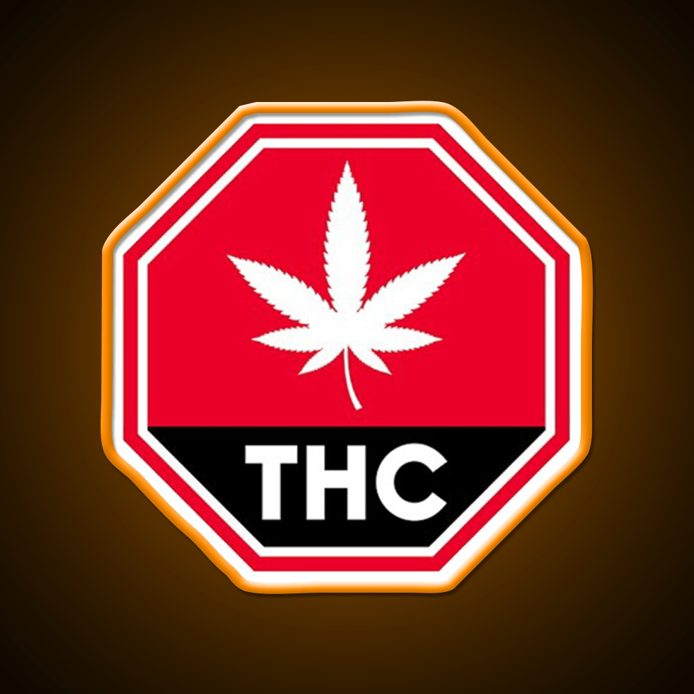 Thc Canada Warning Hemp Inspired Green Leaf Led Neon Sign Rgb Color - Shineneon