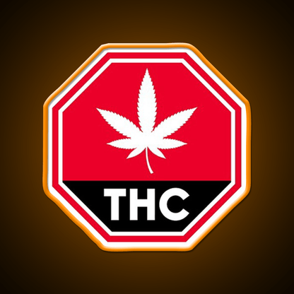 Thc Canada Warning Hemp Inspired Green Leaf Led Neon Sign Rgb Color - Shineneon