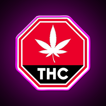 Thc Canada Warning Hemp Inspired Green Leaf Led Neon Sign Rgb Color - Shineneon