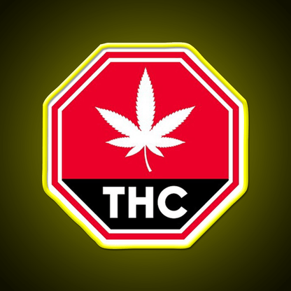 Thc Canada Warning Hemp Inspired Green Leaf Led Neon Sign Rgb Color - Shineneon