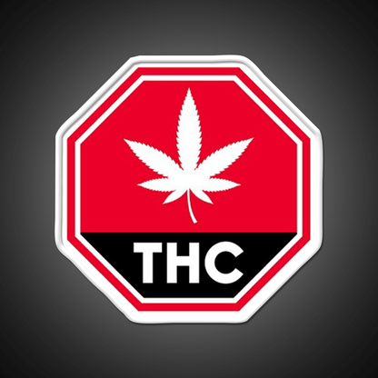 Thc Canada Warning Hemp Inspired Green Leaf Led Neon Sign Rgb Color - Shineneon