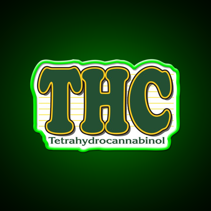 Thc Hemp Inspired Green Leaf Led Neon Sign Rgb Color - LED neon sign view 8